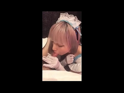 ❤️ Japonų dievaitis [mayuka], prancūzės tarnaitės kostiumas, 1 dalis, blowjob ir masturbacija su losjonu ❤❌ Dulkinimasis prie mūsų ❌️